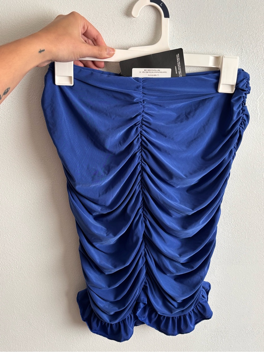 PrettyLittleThing Royal Blue Ruched Mini Skirt